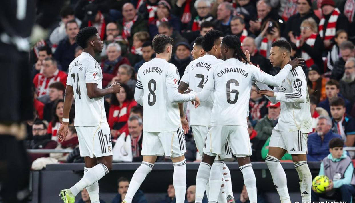 西甲争冠格局大洗牌，皇马3-0完胜毕尔巴鄂，姆巴佩追平C罗纪录引关注